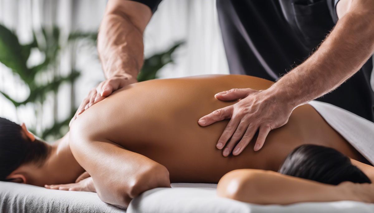 Image of a person receiving a chiropractic massage to enhance their wellness and relaxation.