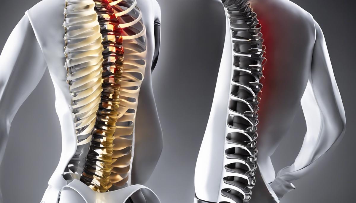 An image depicting a healthy and aligned spine symbolizing the importance of spine health in fashion and style.